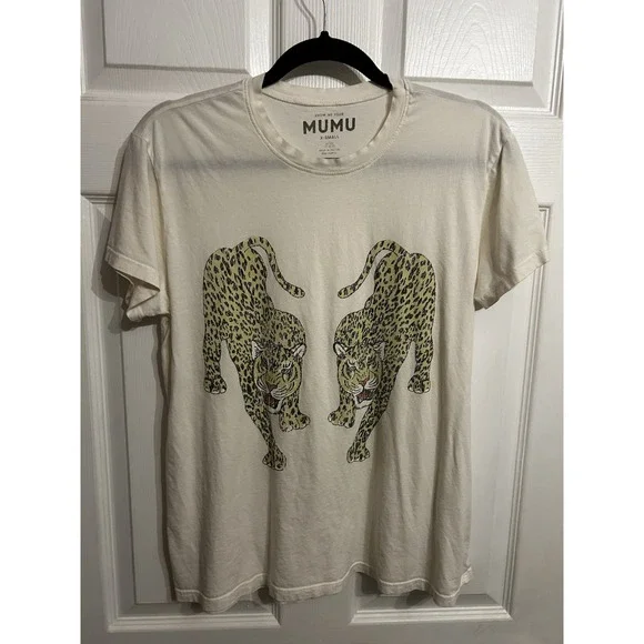 Show Me Your Mumu XS Short Sleeve Dancing Leopard Graphic T Shirt Organic Cotton - Picture 2 of 9